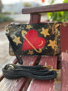 Custom Leather Bag Alex Black Space Heart