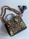 Custom Leather Golden Goddess Handbag