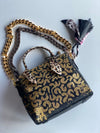 Custom Leather Golden Goddess Handbag