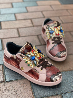 Village Shoe Inn Custom Vienna Python Sneaker Multi