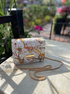 Custom Leather Bag Carolina White Splash