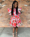 Emma Dress Coral Multi