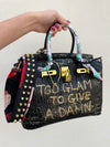 Custom Leather Bag Too Glam To Give