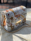 Custom Leather Bag Carolina White Splash