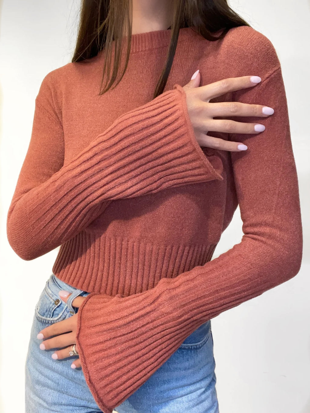 Barbara Bell Sleeve Top Berry