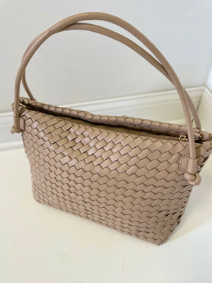 Anna Woven Tote Taupe