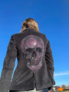 Velvet Skull Blazer Hot Pink