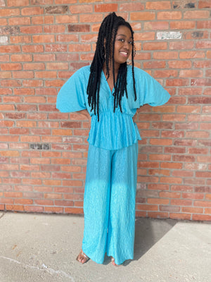 Maui Pant Set Turquoise