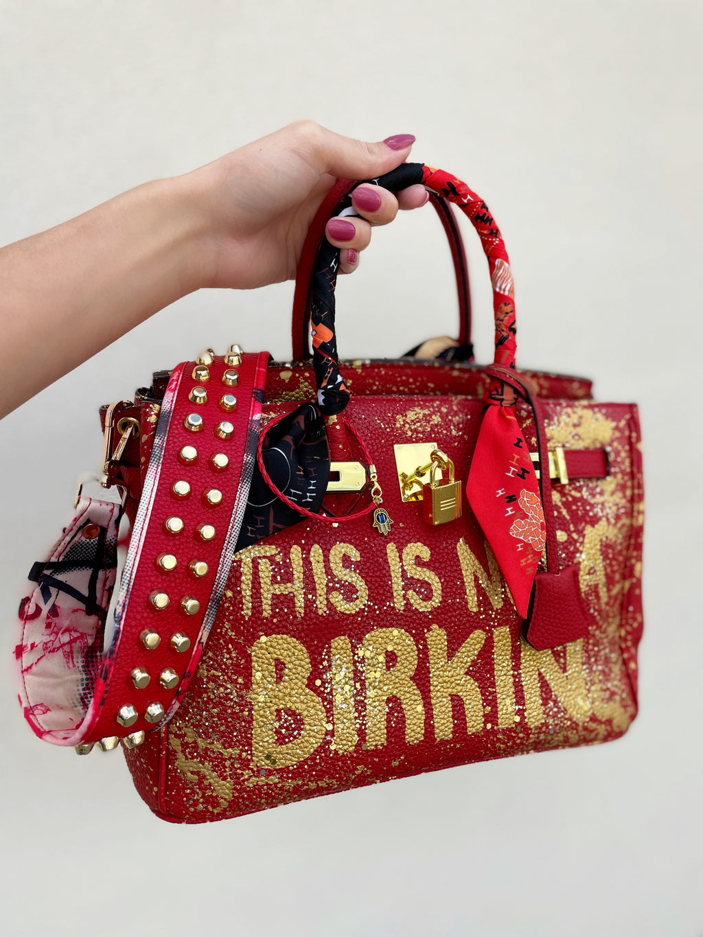 Custom Leather Bag This Is Not A B Red