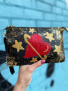 Custom Leather Bag Alex Black Space Heart