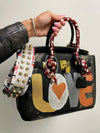 Custom Leather Bag Groovy Love Metallic