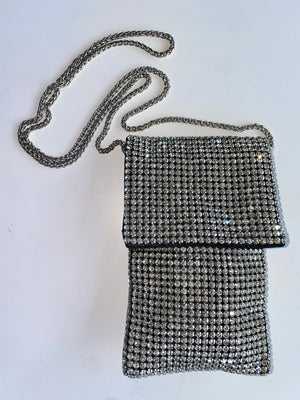 Charlotte Cell Phone Bag Silver