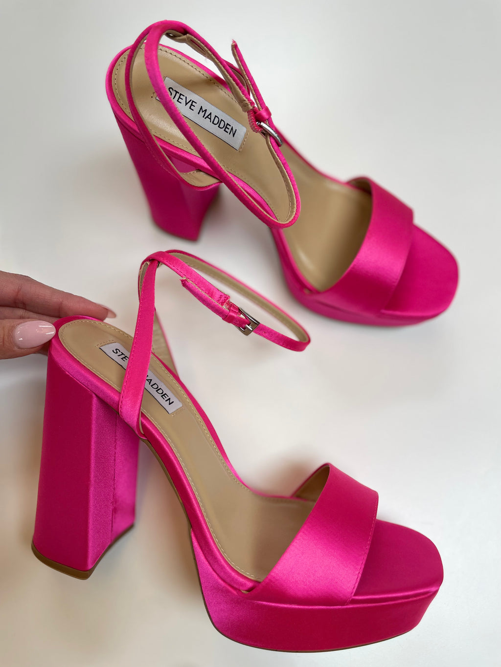 Steve Madden Lessa Pink Satin