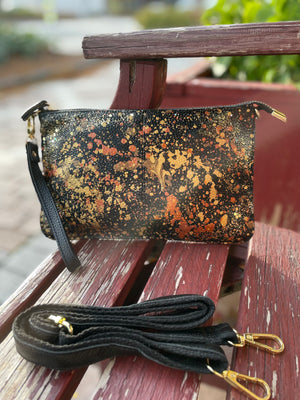 Custom Leather Bag Alex Black Splash