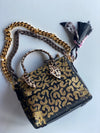 Custom Leather Golden Goddess Handbag