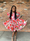 Emma Dress Coral Multi